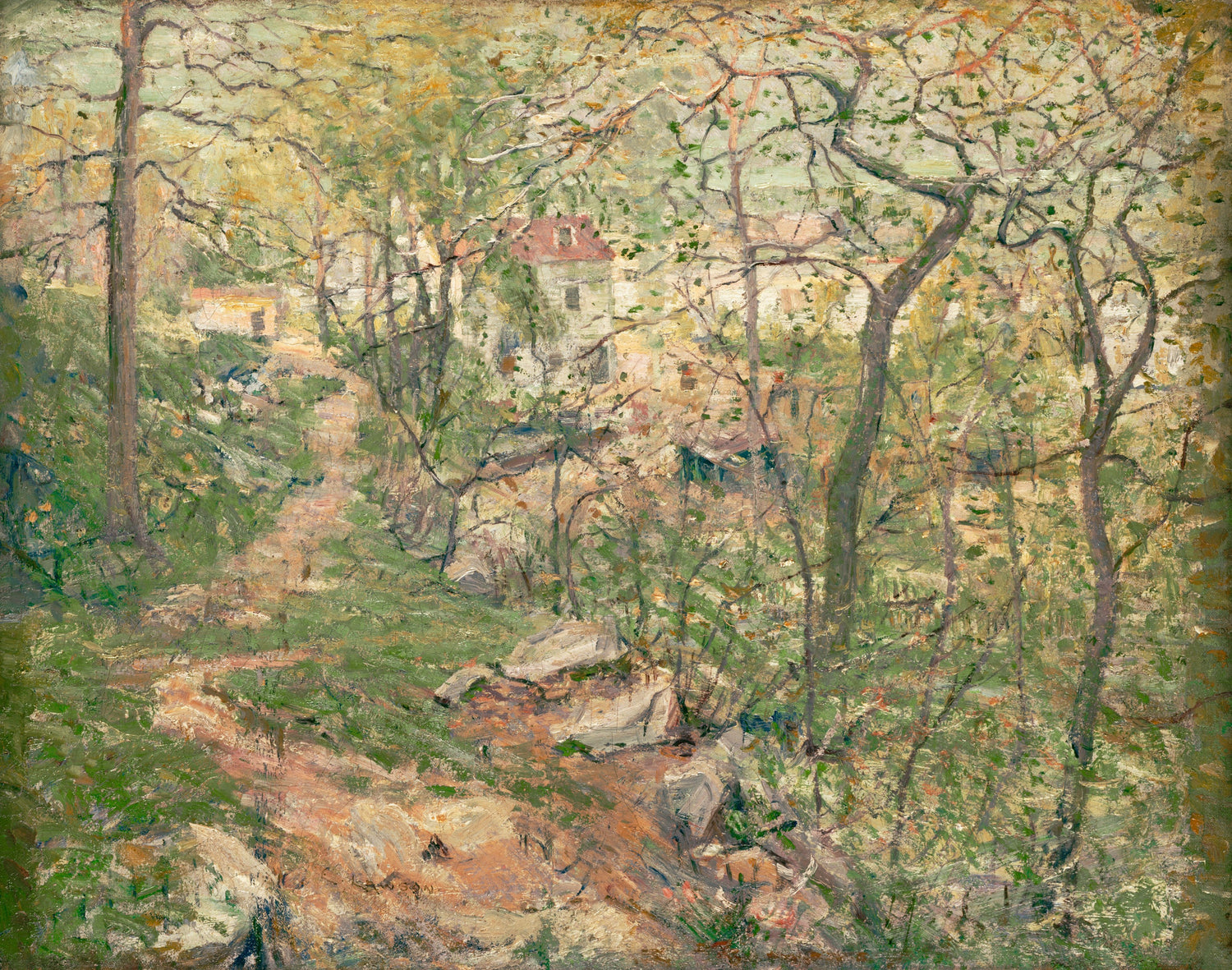 Ernest Lawson - Woodland Scene, ca. 1891-1892 - Oil Painting Haven