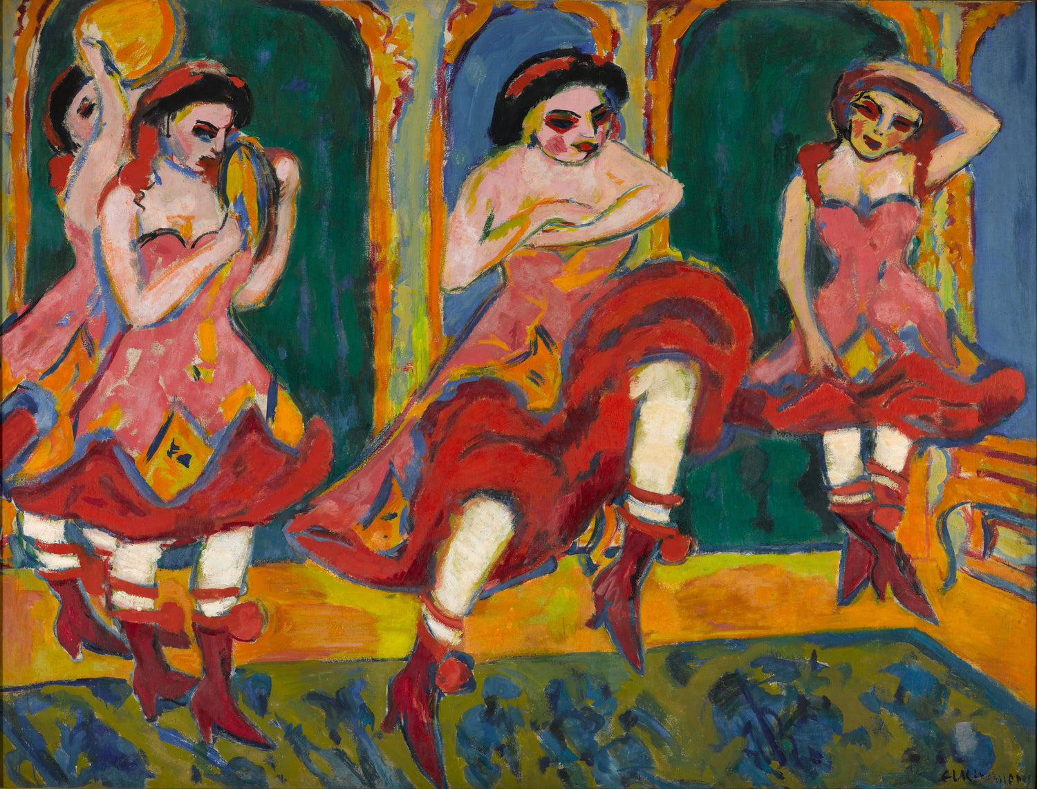 Ernst_Ludwig_Kirchner_-_Czardas_dancers - Oil Painting Haven