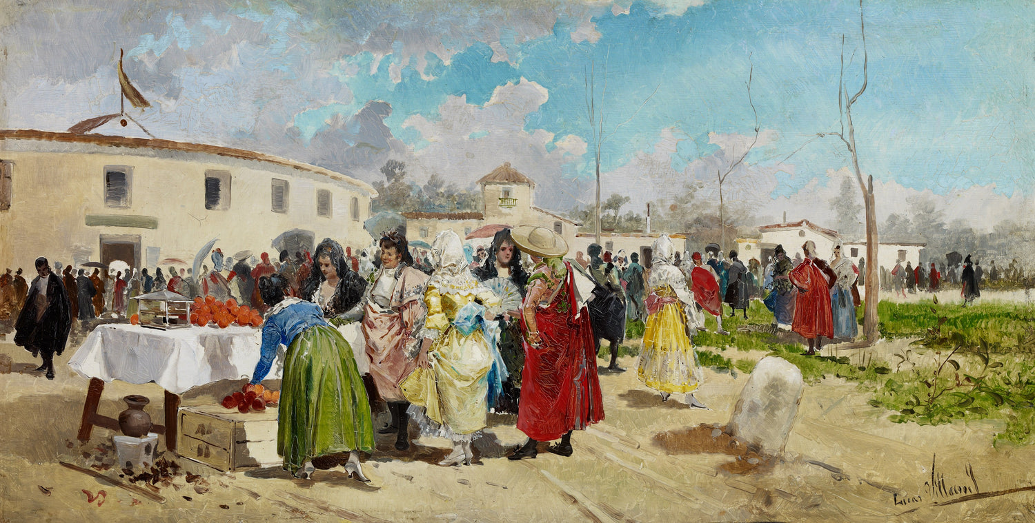 Eugenio_Lucas_Villaamil_Entering_the_Bullring_Sun - Oil Painting Haven