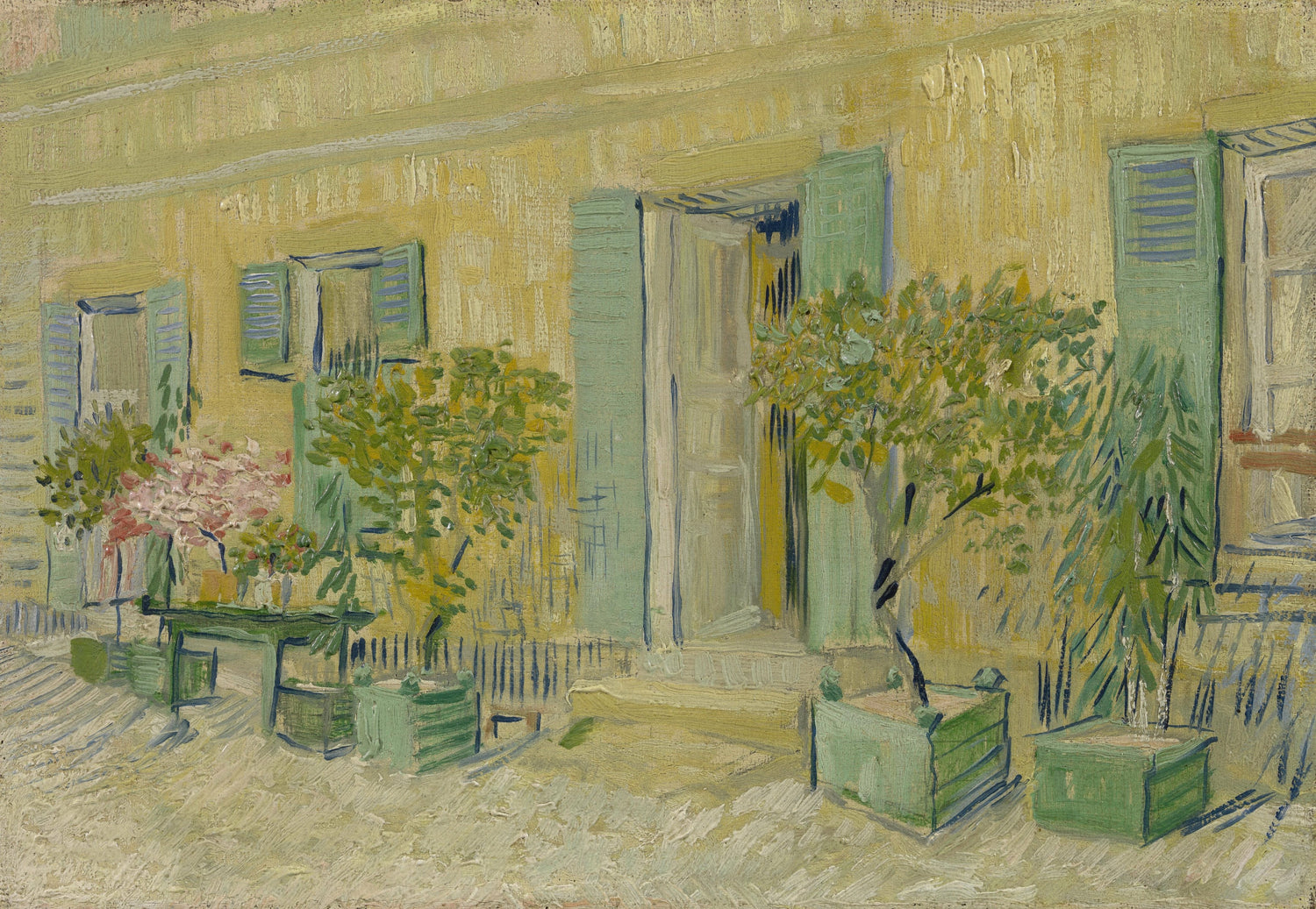 Exterior of a Restaurant at Asnieres - Oil Painting Haven