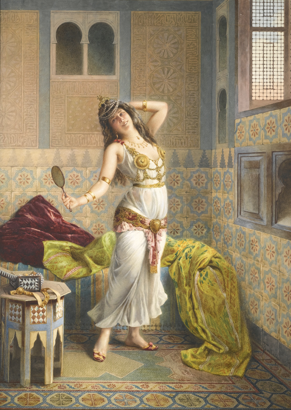 FRANCESCO BALLESIO-PREPARING FOR THE DANCE - Oil Painting Haven Oil Painting Haven