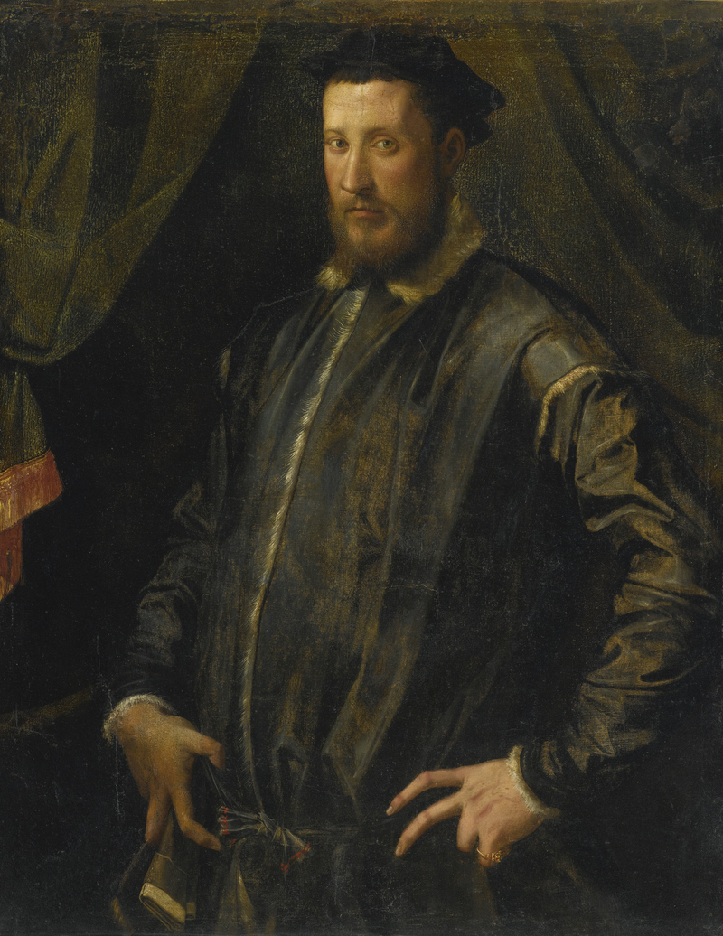 FRANCESCO DE' ROSSI-PORTRAIT OF A MAN - Oil Painting Haven Oil Painting Haven