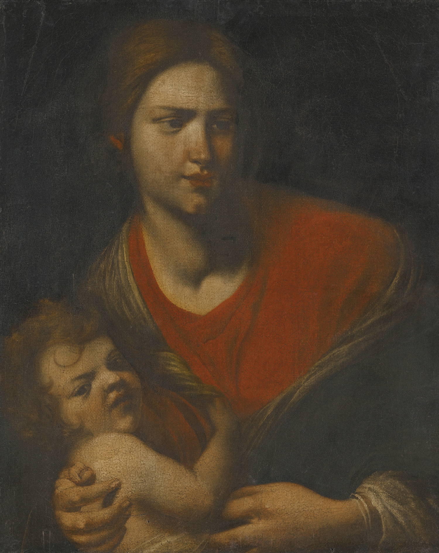 FRANCESCO FURINI-THE MADONNA AND CHILD - Oil Painting Haven