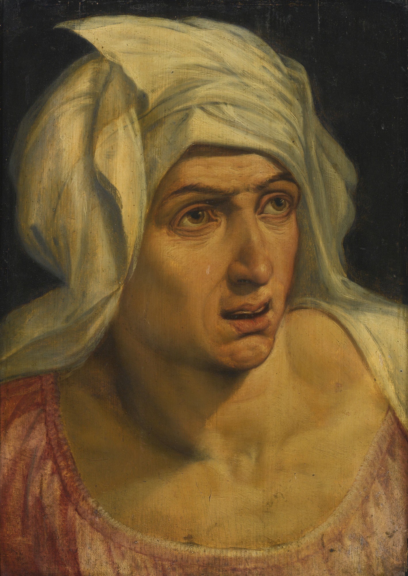 FRANS FLORIS-HEAD OF A WOMAN - Oil Painting Haven