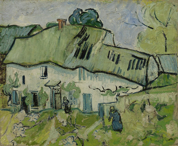 Farmhouse with Two Figures - Oil Painting Haven Oil Painting Haven