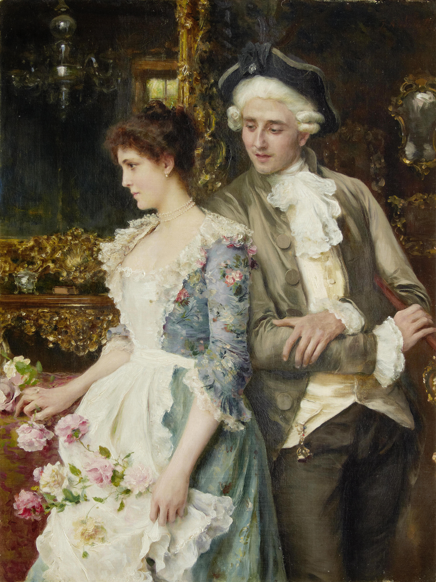 Federico Andreotti-Flirtation - Oil Painting Haven