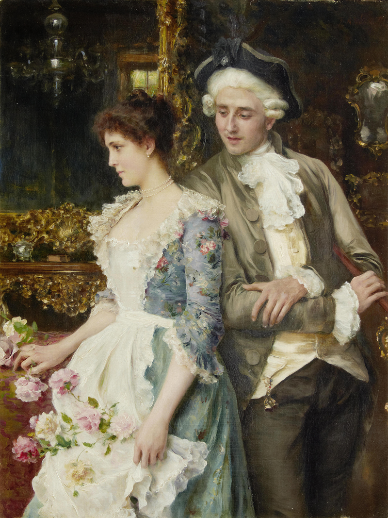 Federico Andreotti-Flirtation - Oil Painting Haven Oil Painting Haven