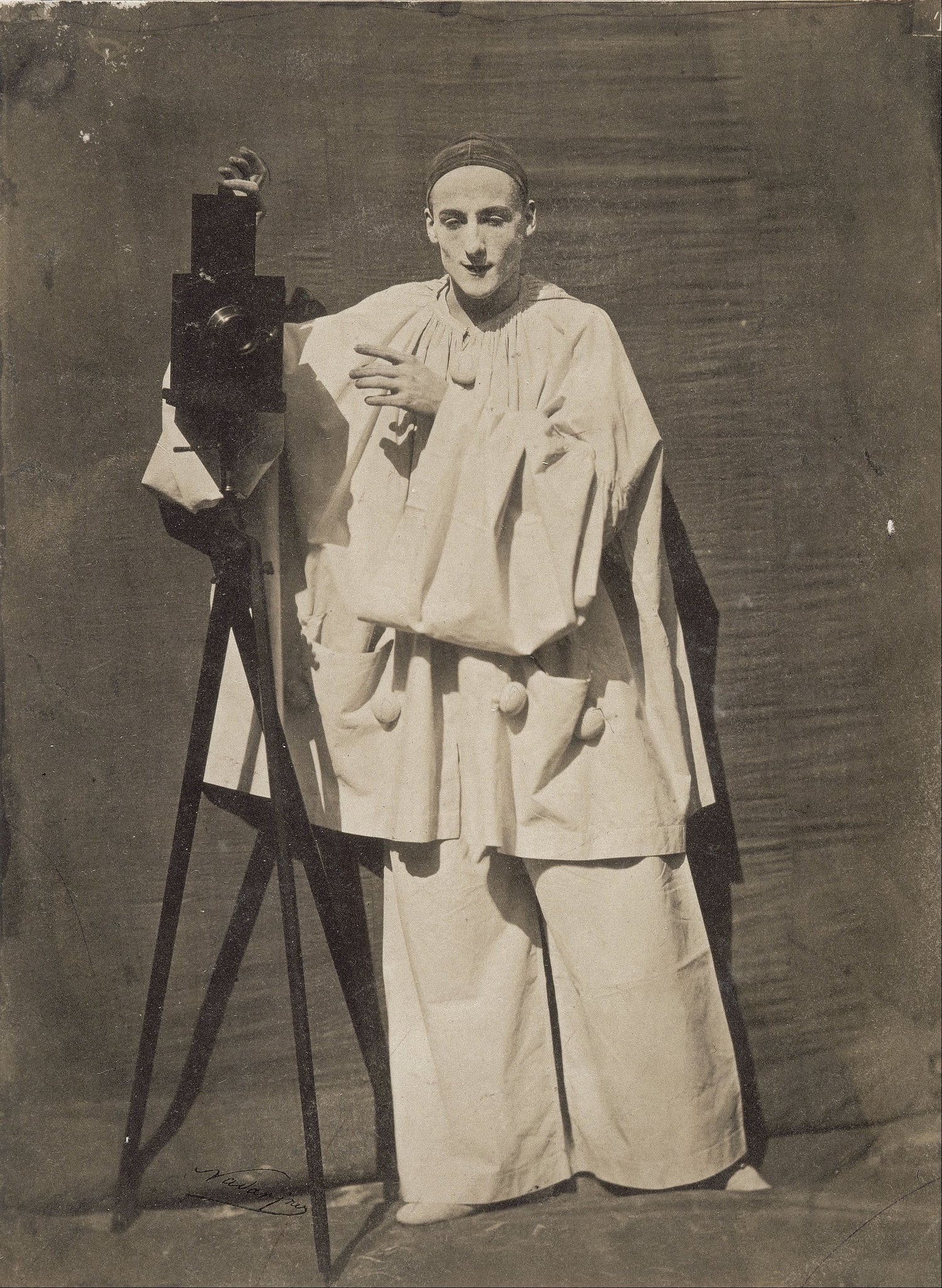 Félix_Nadar_-_Pierrot_the_photographer - Oil Painting Haven