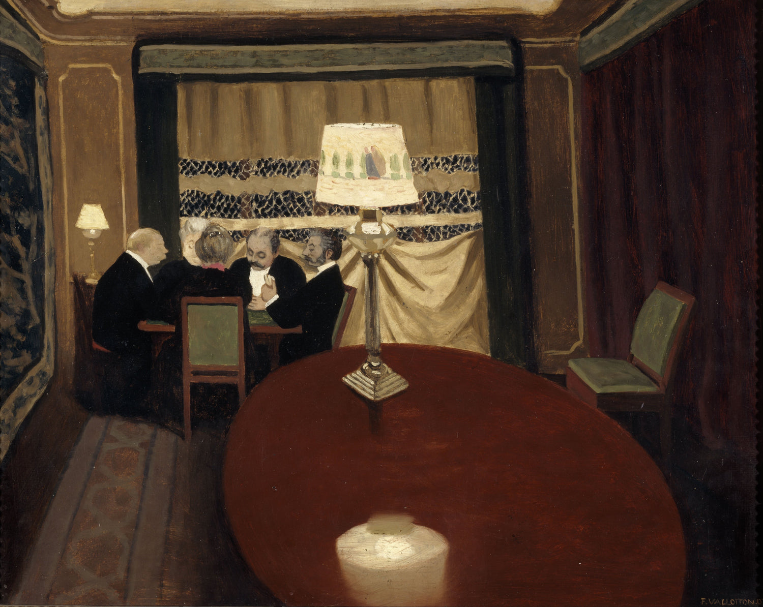 Félix_Vallotton_-_The_Poker_Game - Oil Painting Haven