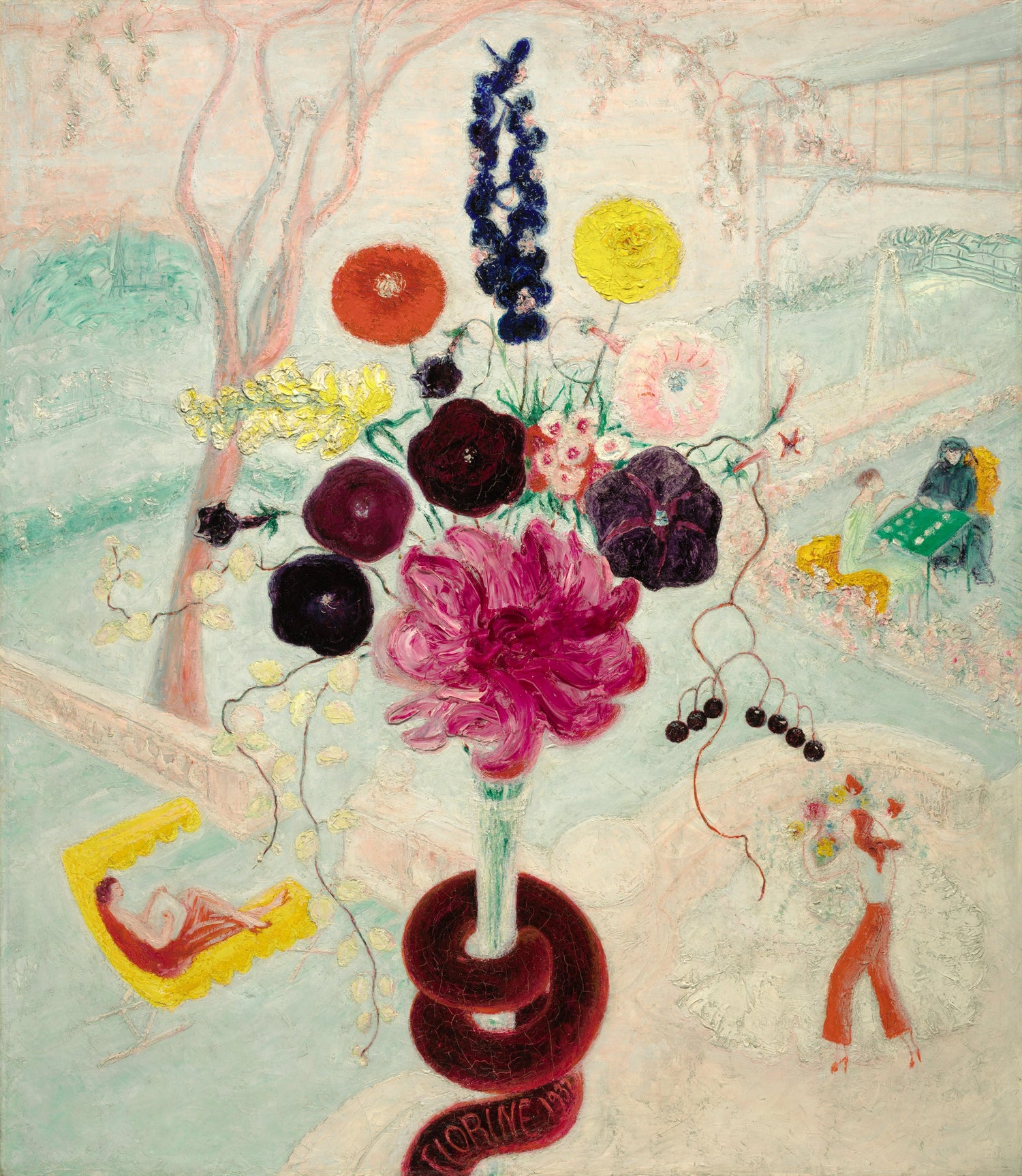 Florine Stettheimer - Birthday Bouquet, 1932 - Oil Painting Haven