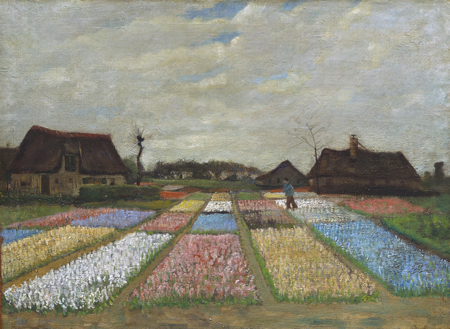 Flower Beds in Holland - Oil Painting Haven