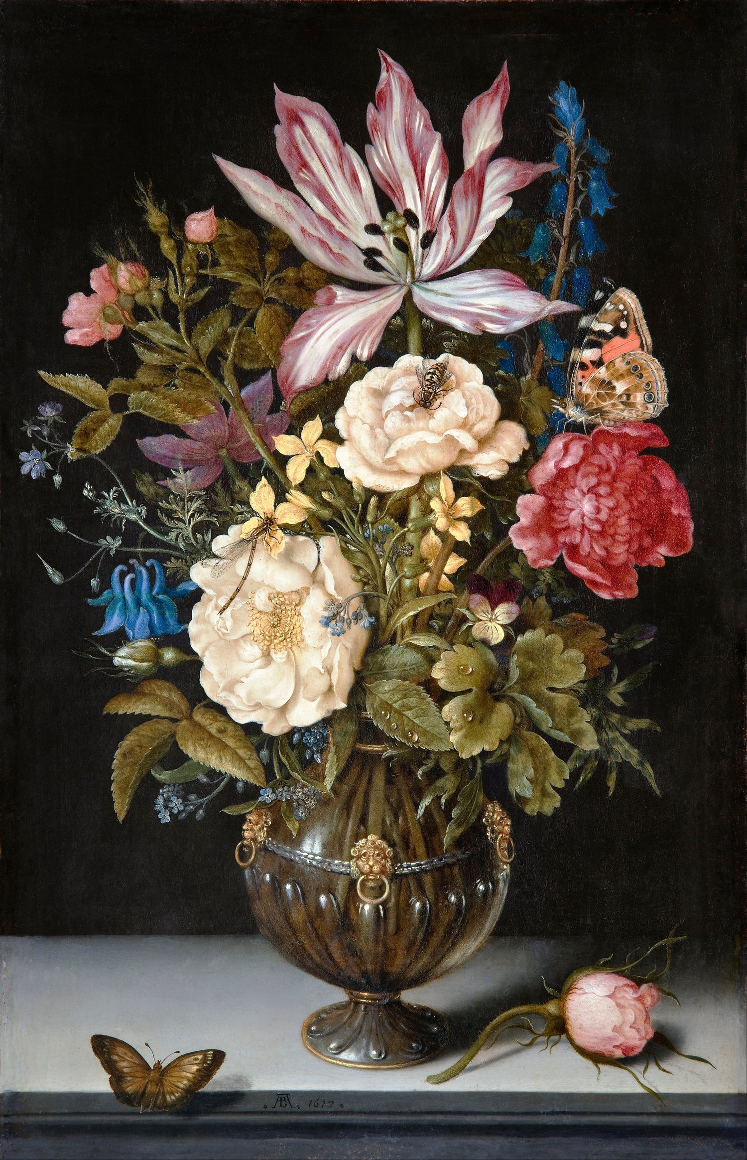 Flower in a Vase #00107 - Oil Painting Haven