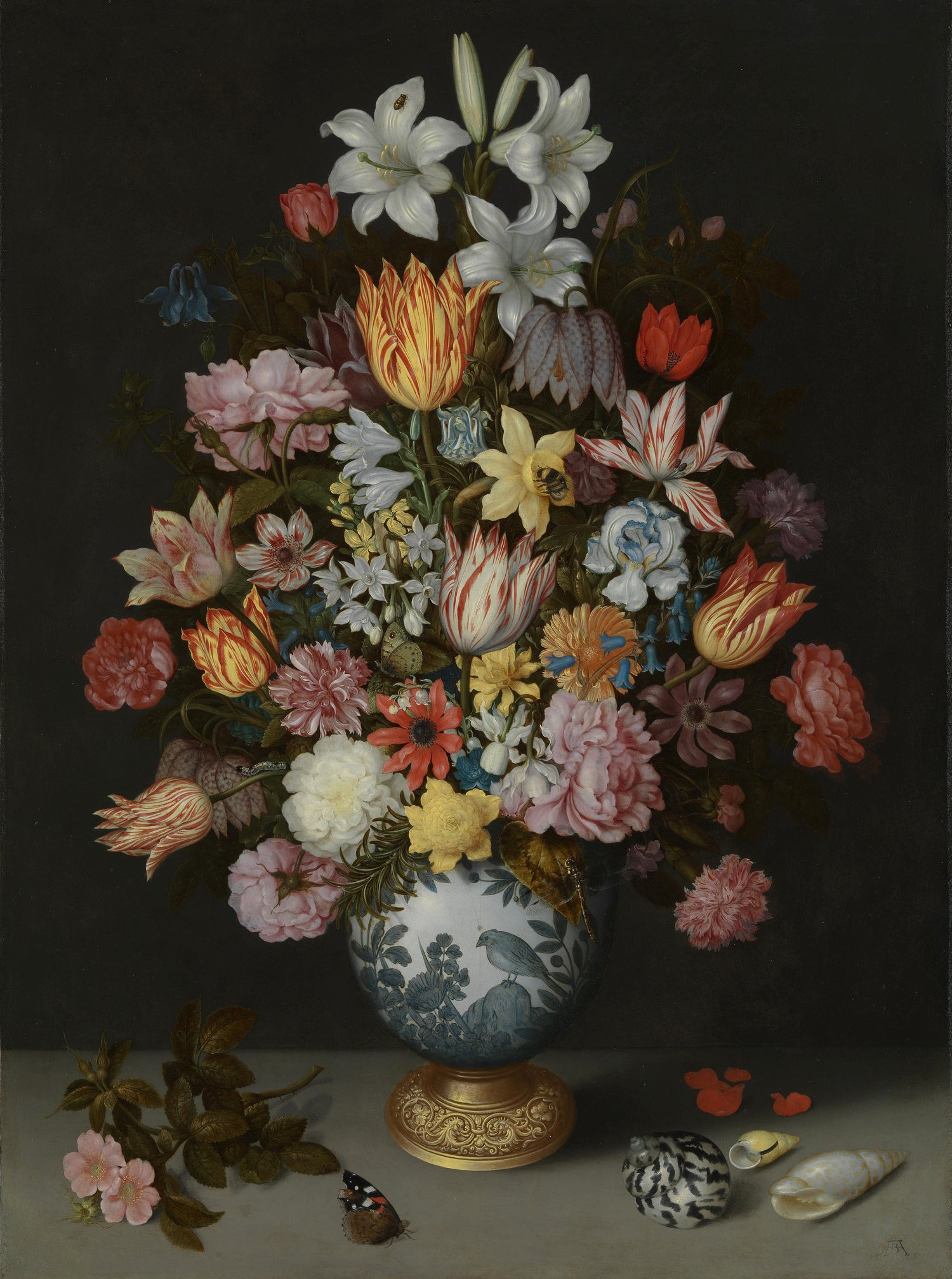 Flower in a Vase #00141 - Oil Painting Haven