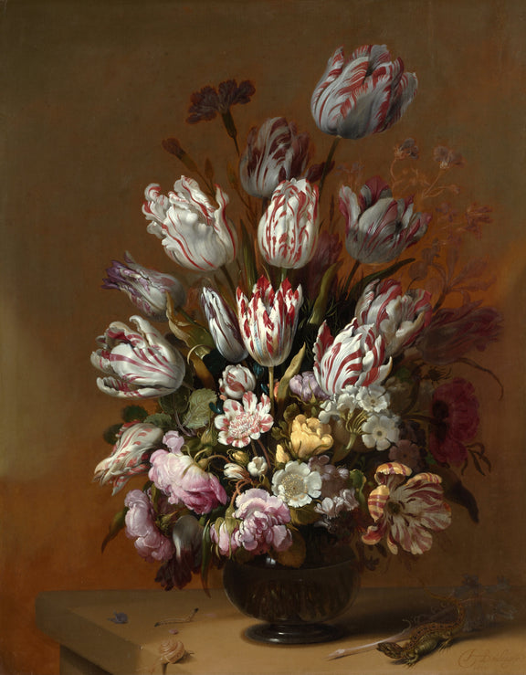 Flower in a Vase #0076 - Oil Painting Haven Oil Painting Haven