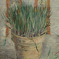 Flowerpot with Chives - Oil Painting Haven