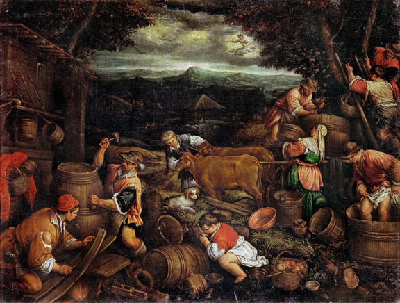 Francesco Bassano II (1549-1592) -- Autumn - Oil Painting Haven Oil Painting Haven