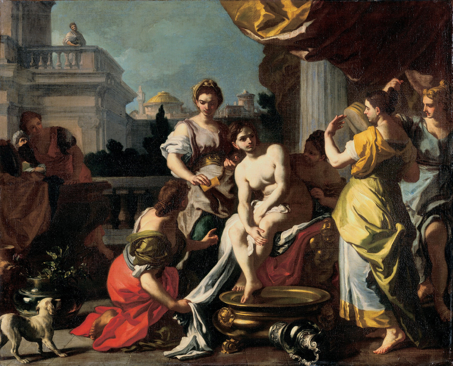 Francesco Solimena - Bathsheba Bathing, c. 1725 - Oil Painting Haven