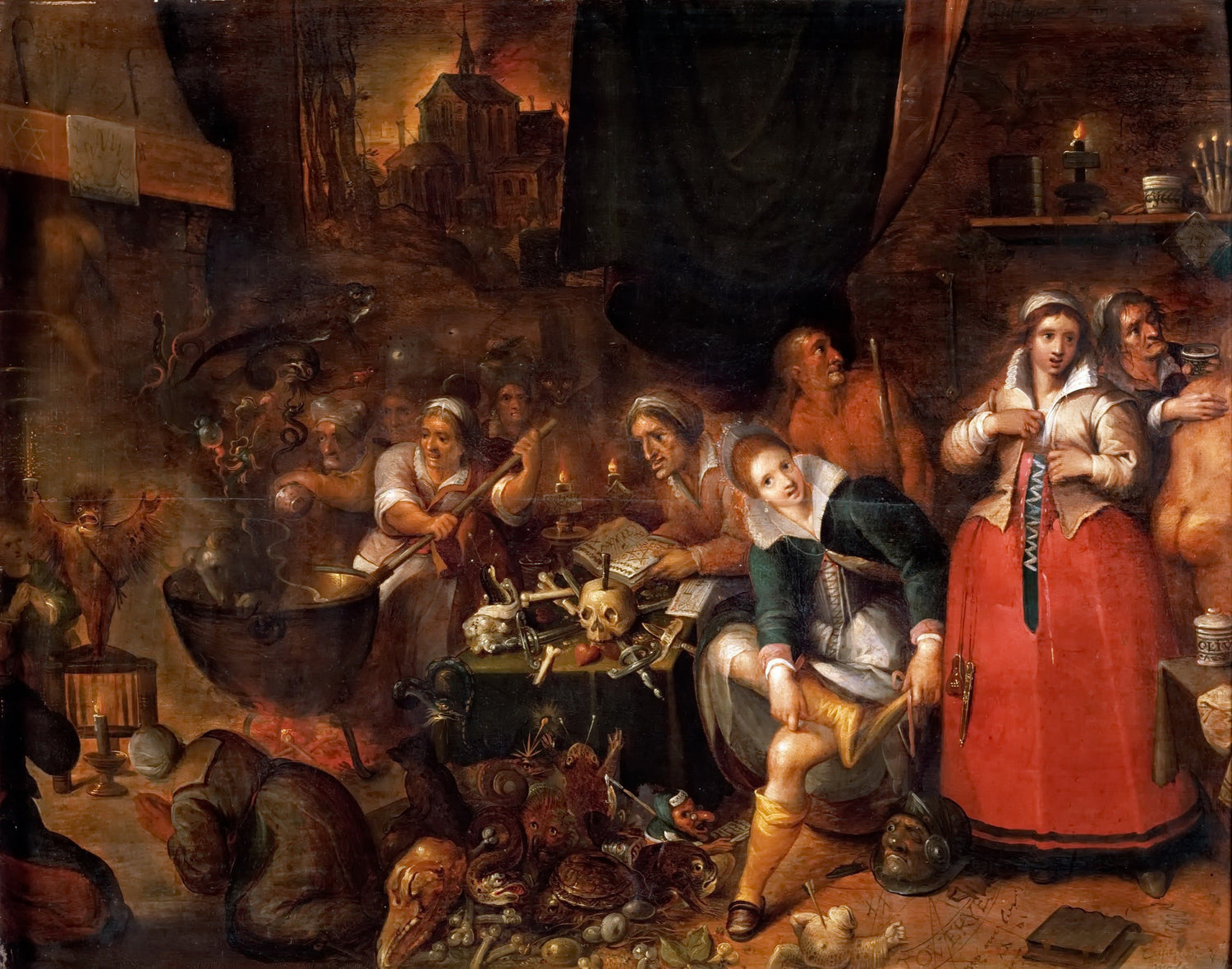 Frans Francken II -- Witches’ Kitchen - Oil Painting Haven