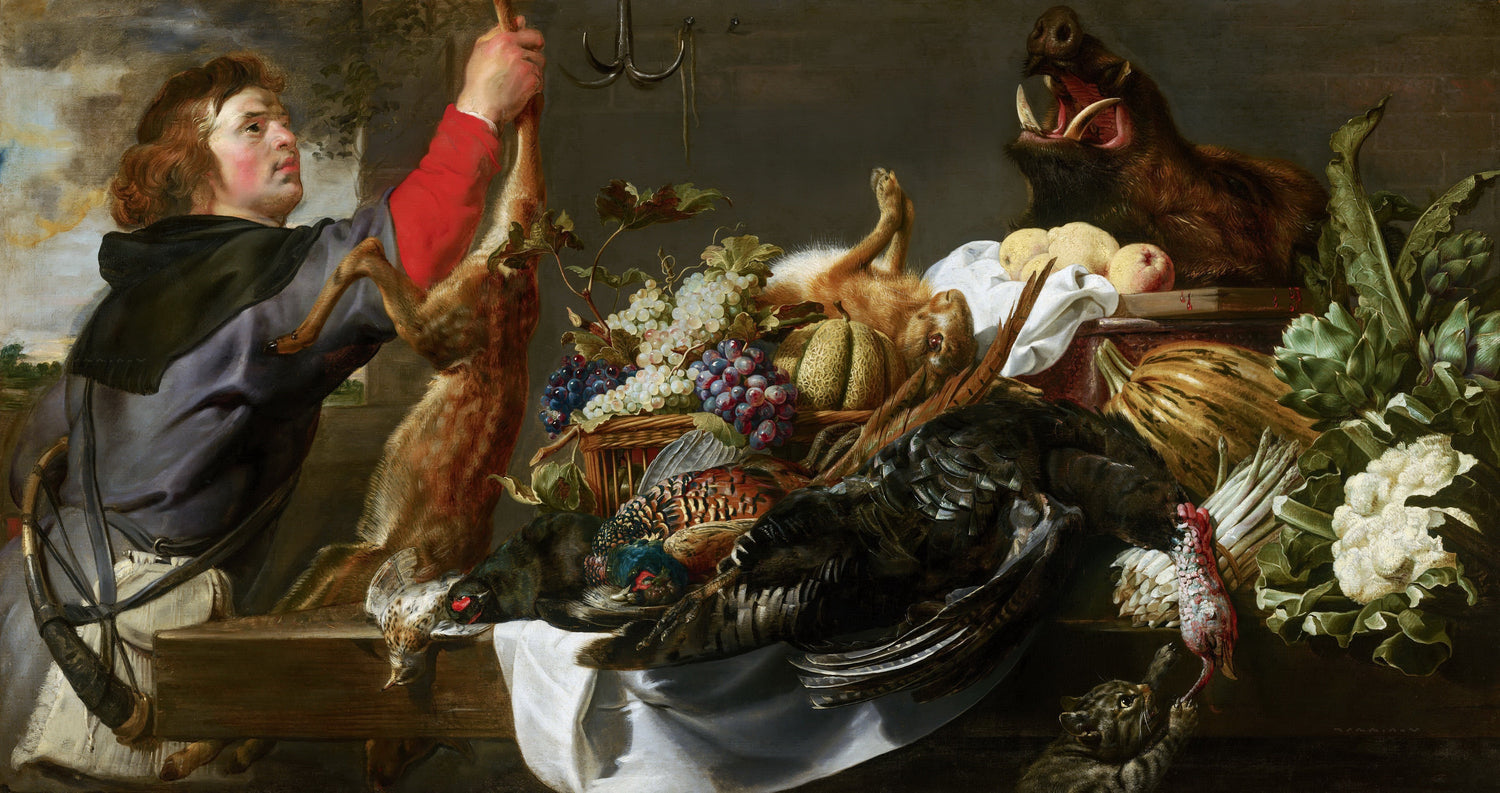 Francesco Solimena - TheFrans Snijders - Still Life with Huntsman Annunciation（复制） - Oil Painting Haven