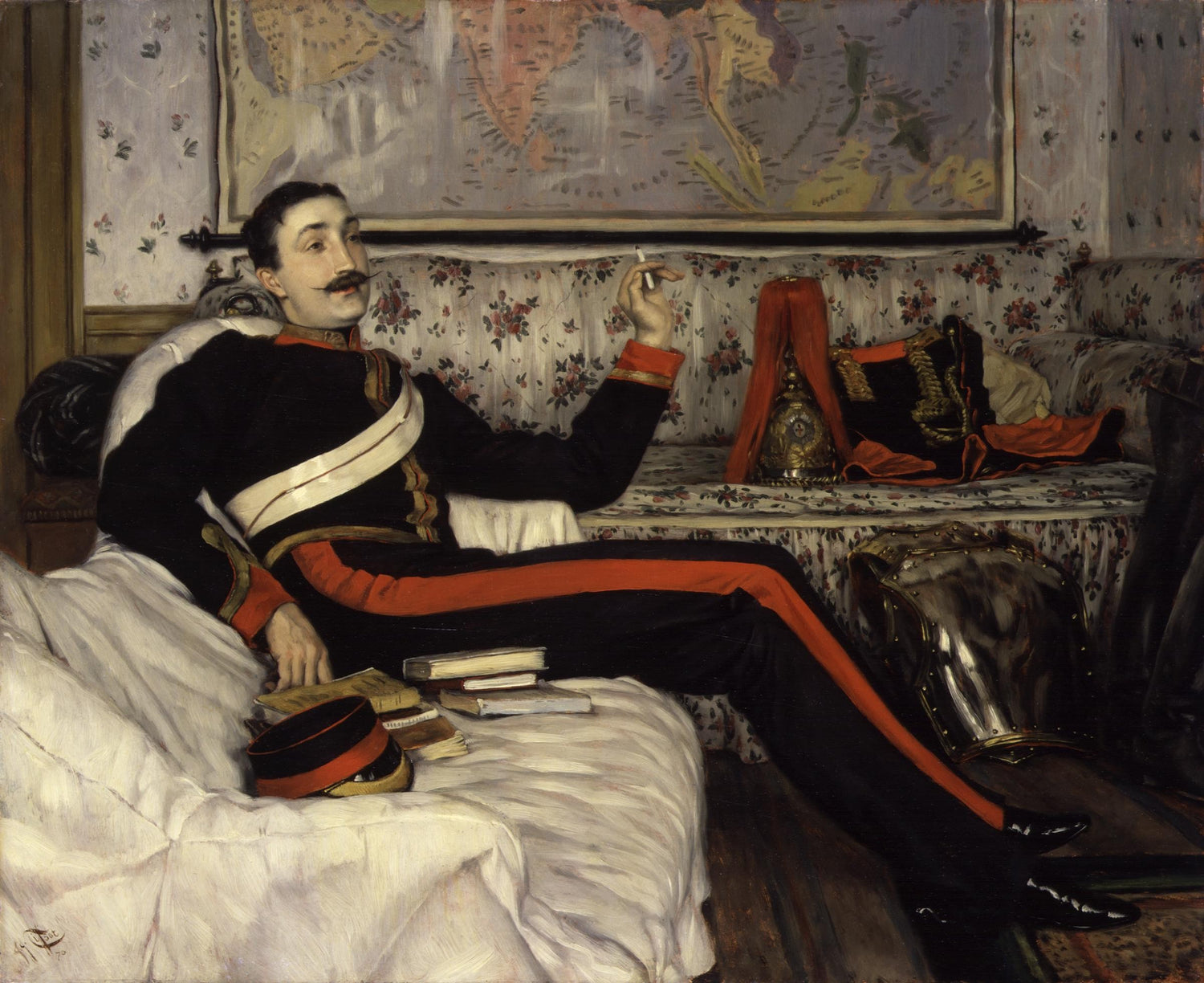 Frederick_Gustavus_Burnaby_by_James_Jacques_Tissot - Oil Painting Haven