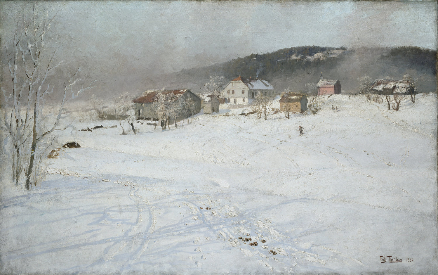 Frits_Thaulow_-_Winter - Oil Painting Haven Oil Painting Haven