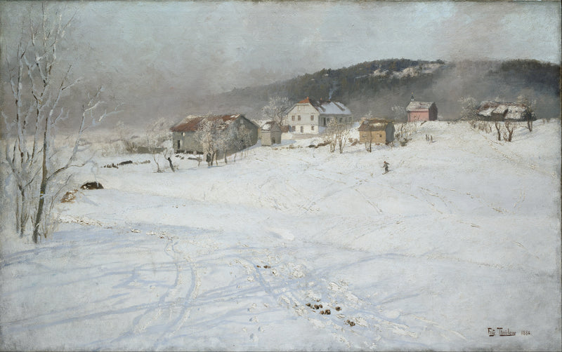 Frits_Thaulow_-_Winter - Oil Painting Haven Oil Painting Haven