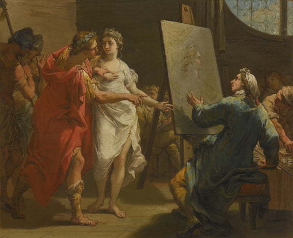 GAETANO GANDOLFI-ALEXANDER PRESENTING CAMPASPE TO APELLES - Oil Painting Haven Oil Painting Haven