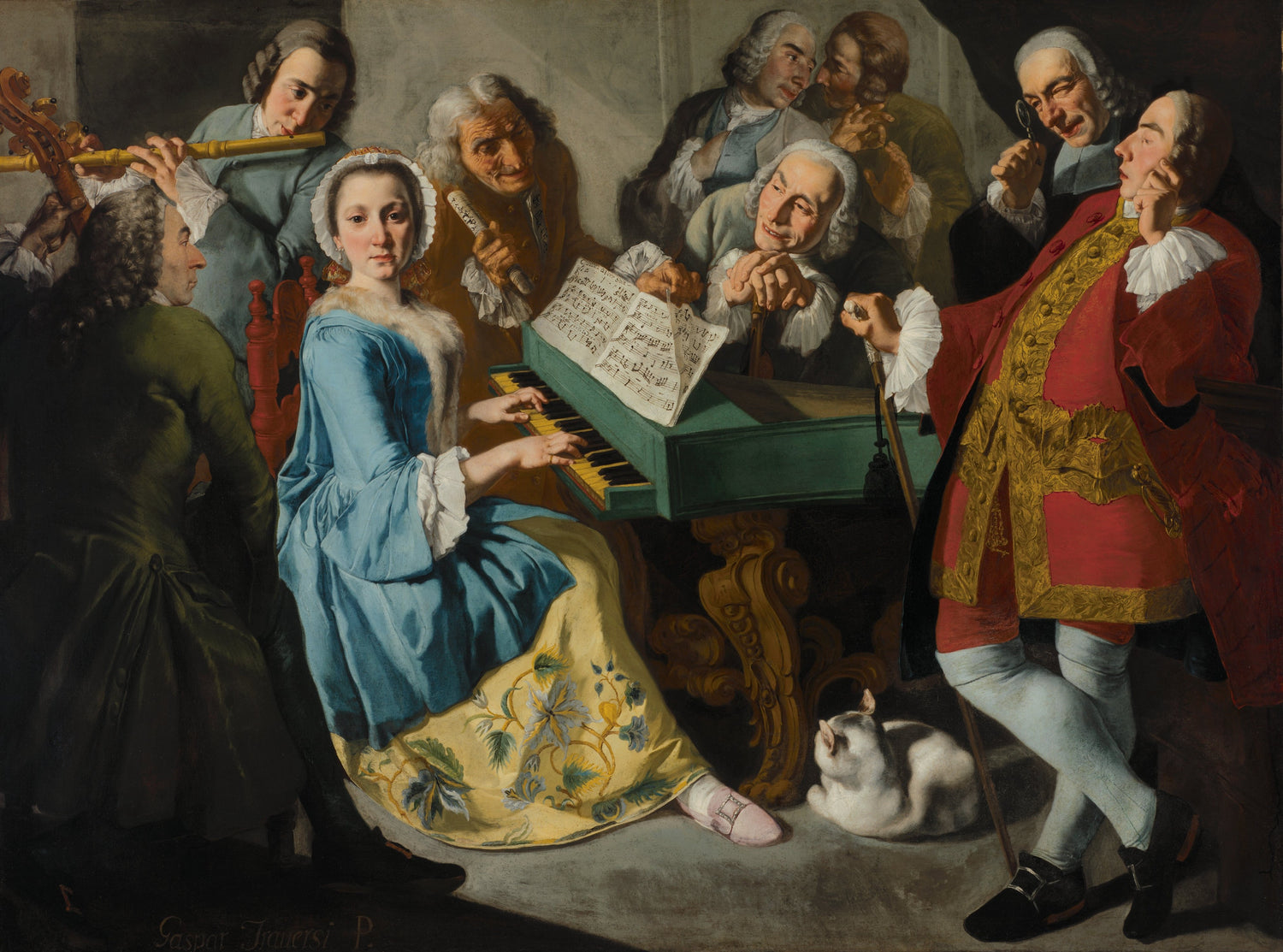 Gaspare Traversi - The Arts Music, 1755-1760 - Oil Painting Haven