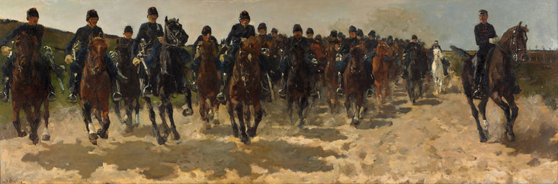 George_Hendrik_Breitner_-_Cavalry - Oil Painting Haven Oil Painting Haven