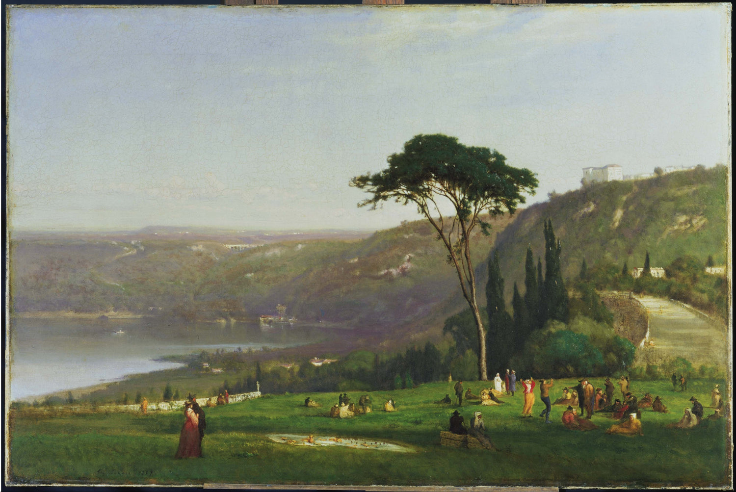 George Inness (1825–1894)-Lake Albano - Oil Painting Haven