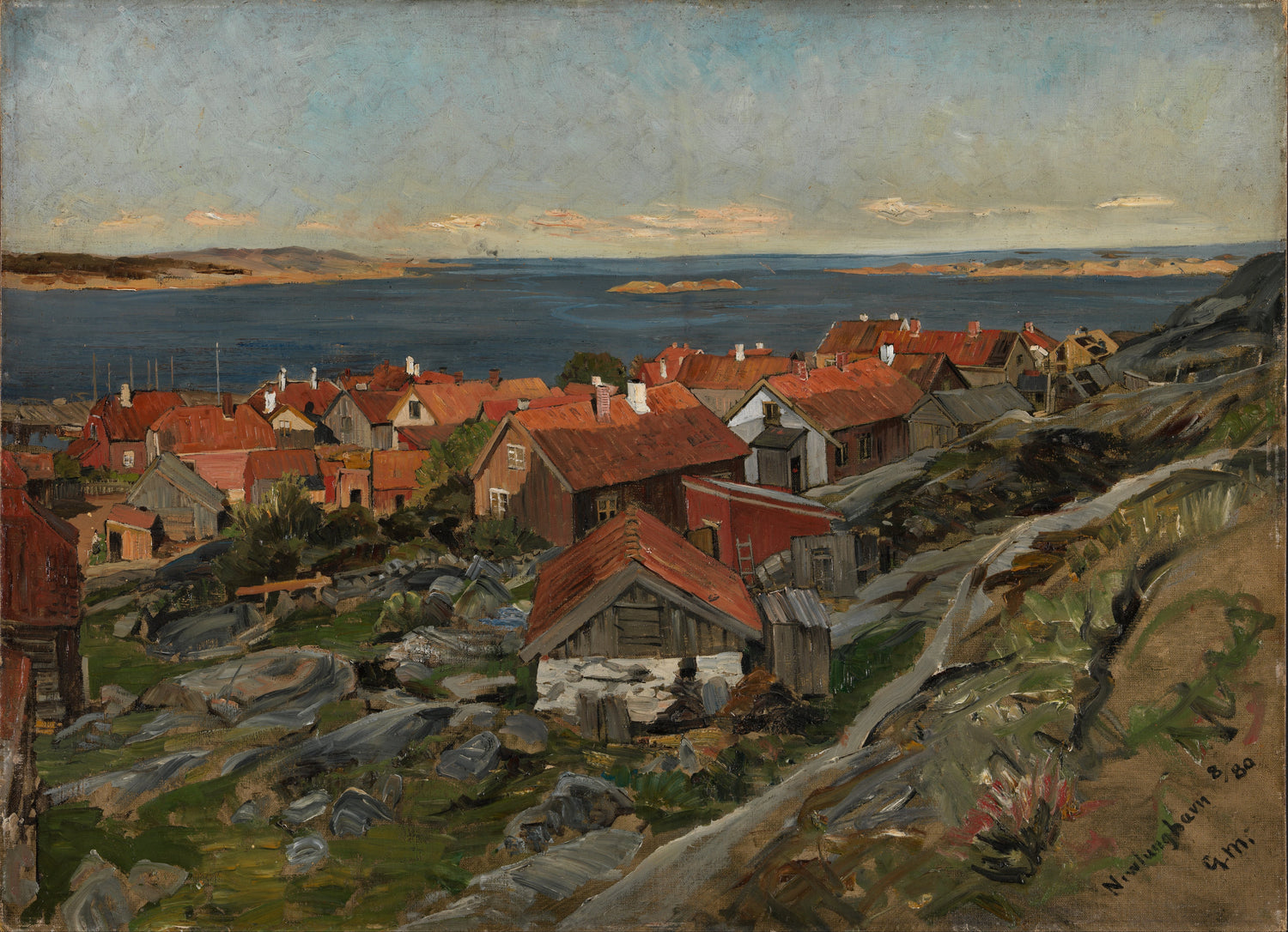 Gerhard_Munthe_-_View_of_Nevlunghavn - Oil Painting Haven