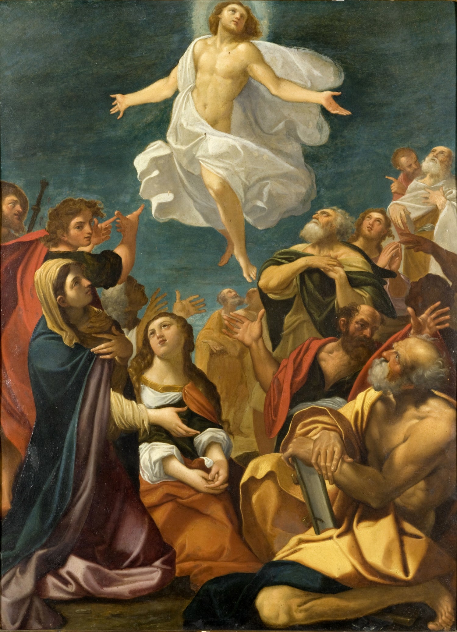 Giacomo Cavedone - Ascension of Christ - Oil Painting Haven