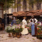 Gilbert Marche Aux Fleurs - Oil Painting Haven