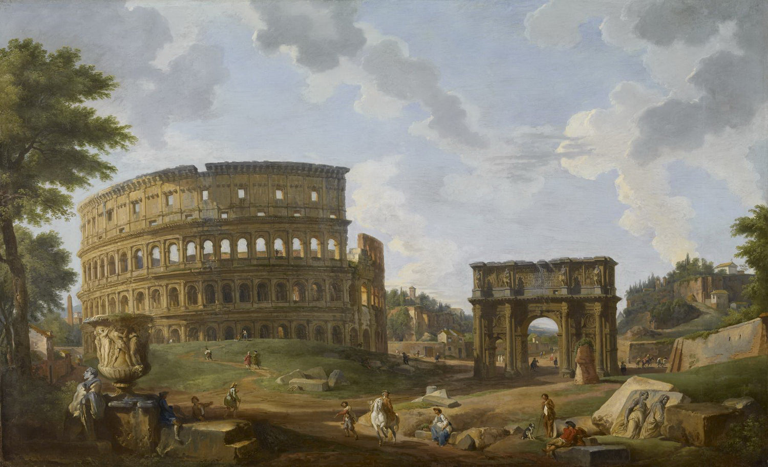 Giovanni Paolo Panini View of the Colosseum - Oil Painting Haven