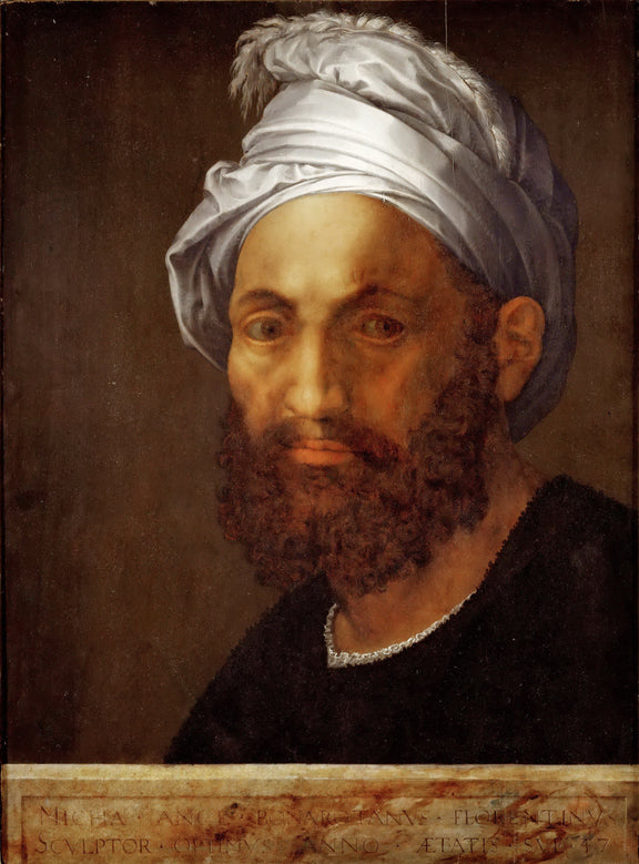 Giuliano Bugiardini (1475-1554)-Portrait of Michelangelo - Oil Painting Haven Oil Painting Haven