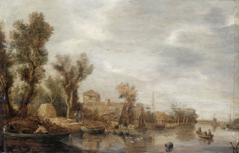 Goyen, Jan van -- Riviergezicht, 1630 - Oil Painting Haven Oil Painting Haven