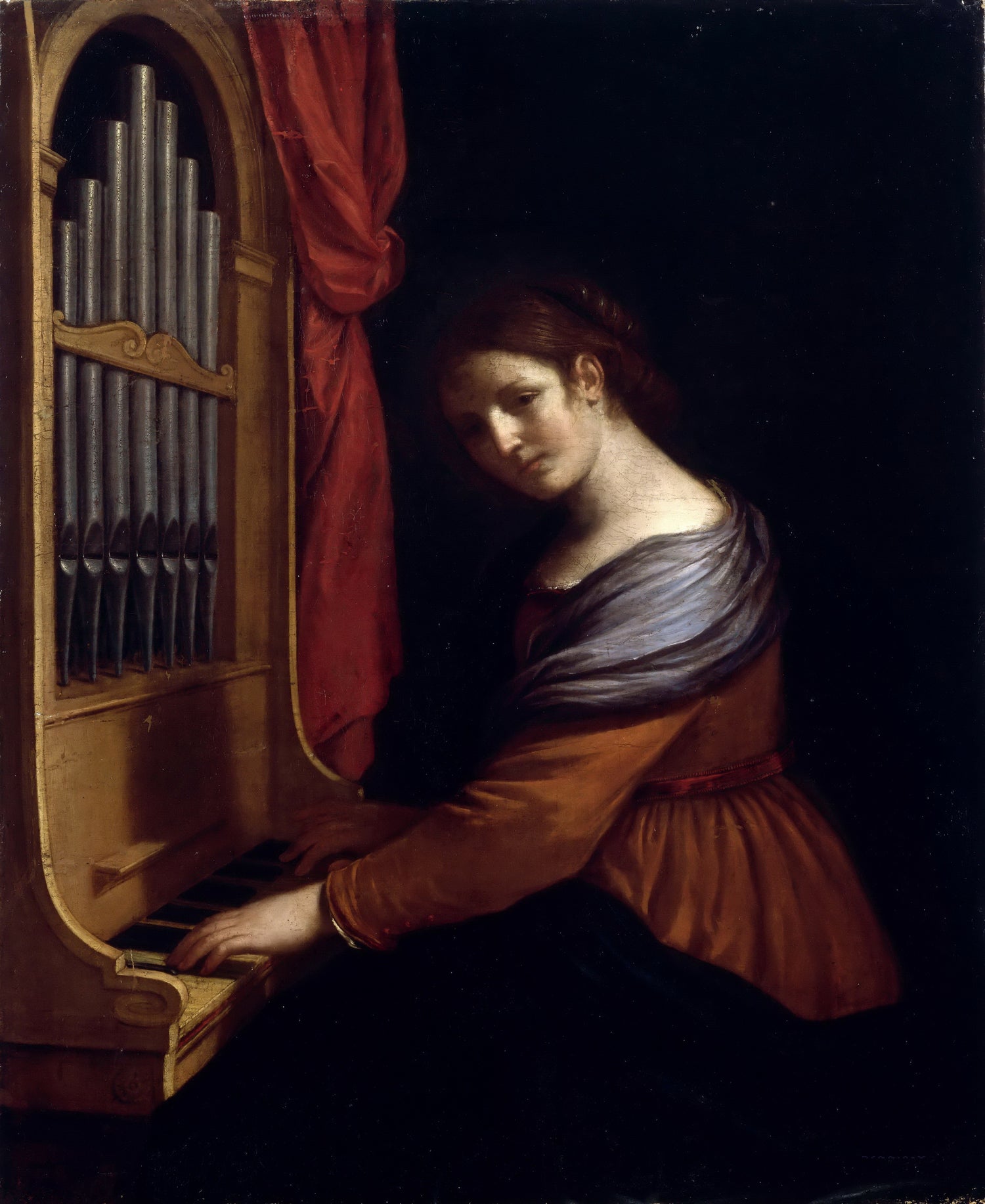 Guercino -- Saint Cecilia - Oil Painting Haven