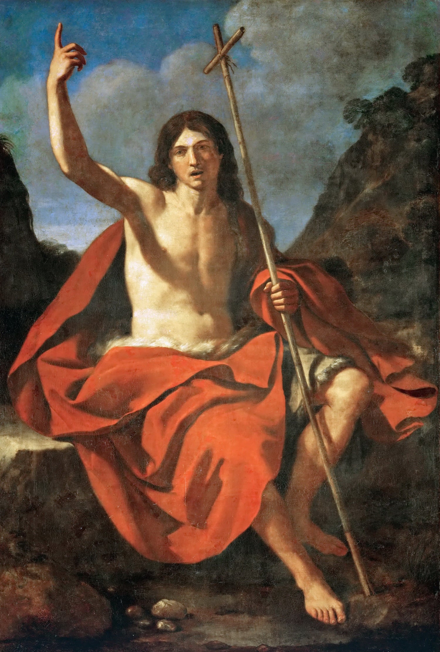 Guercino (1591-1666) -- John the Baptist - Oil Painting Haven