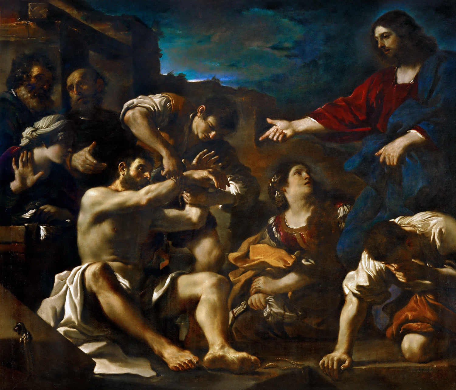 Guercino (1591-1666) -- The Resurrection of Lazarus - Oil Painting Haven