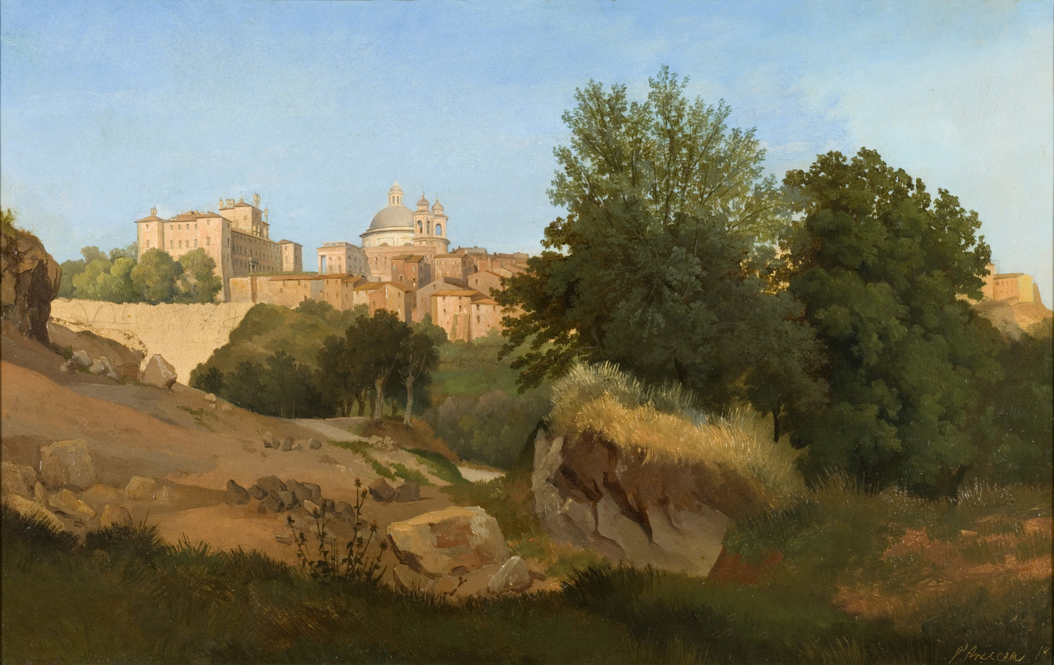 Gustaf Wilhelm Palm - View of Ariccia - Oil Painting Haven