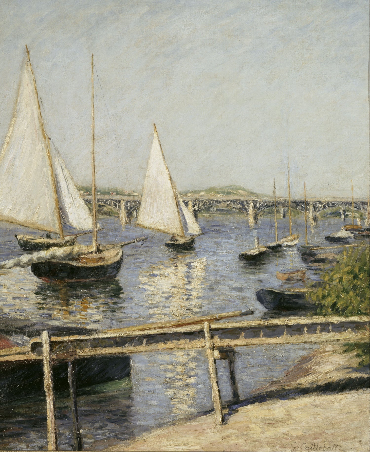 Gustave_Caillebotte_-_Sailing_Boats_at_Argenteuil - Oil Painting Haven