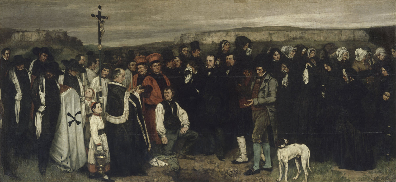 Gustave_Courbet_-_A_Burial_at_Ornans - Oil Painting Haven