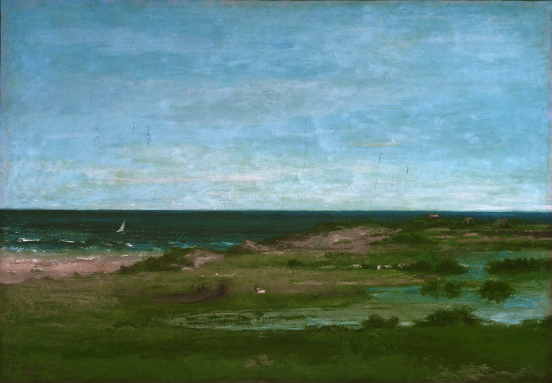 Gustave Courbet, French, 1819-1877 -- Coast Scene - Oil Painting Haven Oil Painting Haven