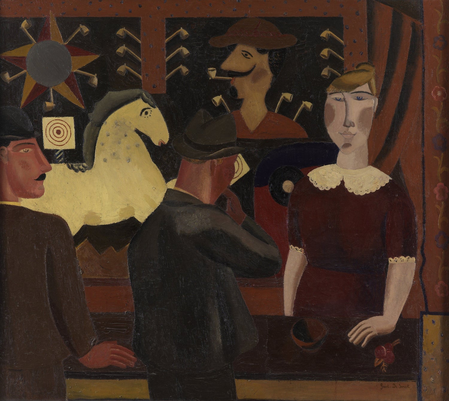 Gustave De Smet - The shooting gallery - Oil Painting Haven