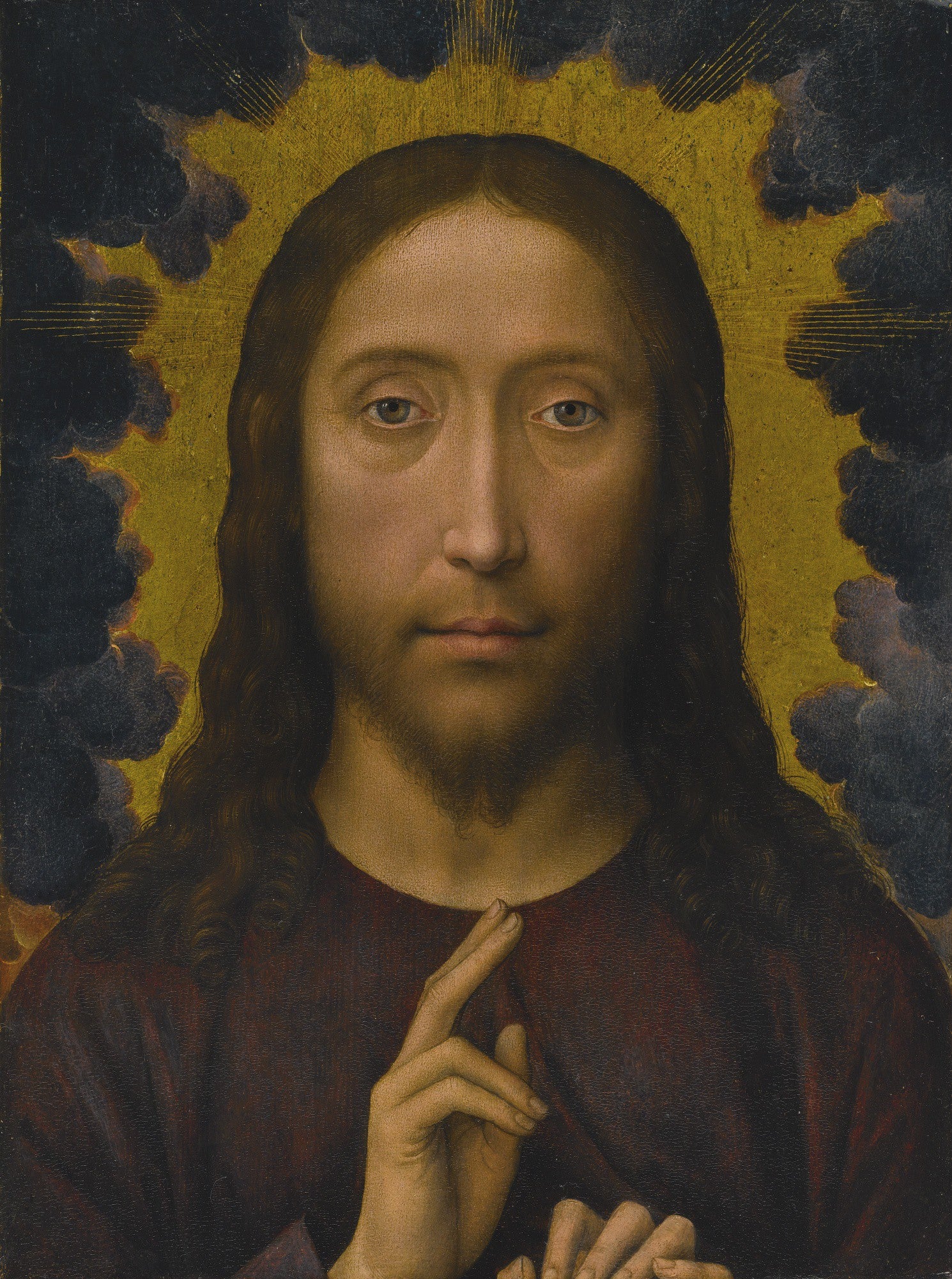 HANS MEMLING-CHRIST BLESSING - Oil Painting Haven