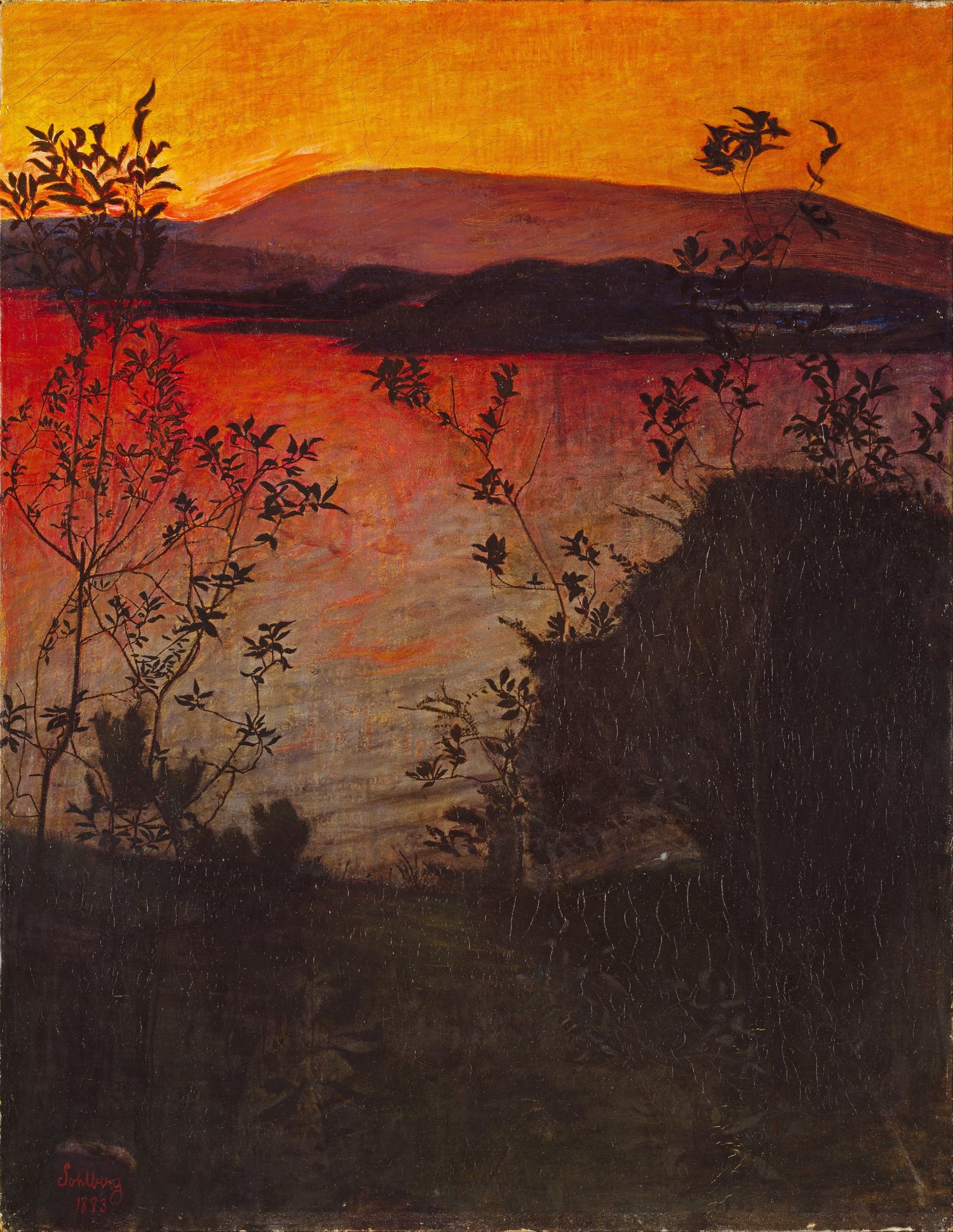 Harald_Sohlberg_-_Evening_Glow - Oil Painting Haven