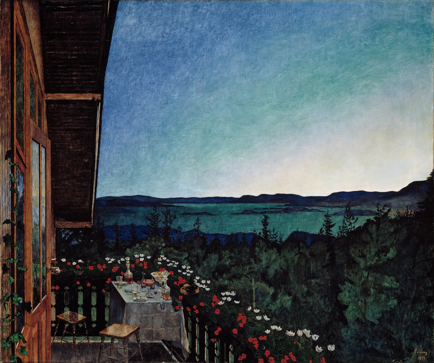 Harald_Sohlberg_-_Summer_Night - Oil Painting Haven