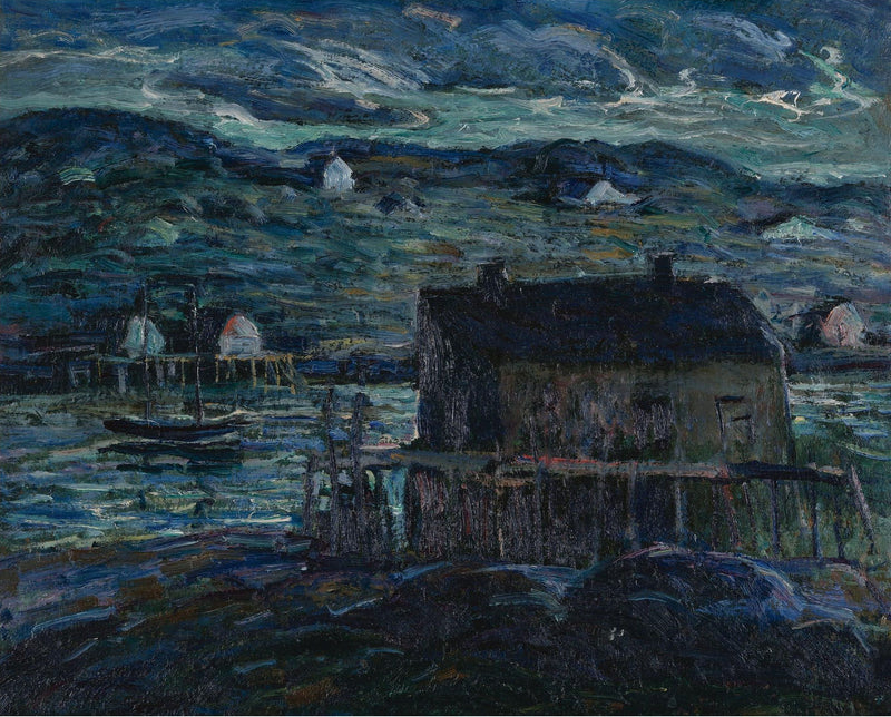 Harbor at Night - Oil Painting Haven Oil Painting Haven