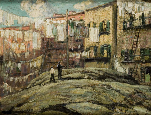 Harlem Flats (Back Lot Laundry) - Oil Painting Haven Oil Painting Haven