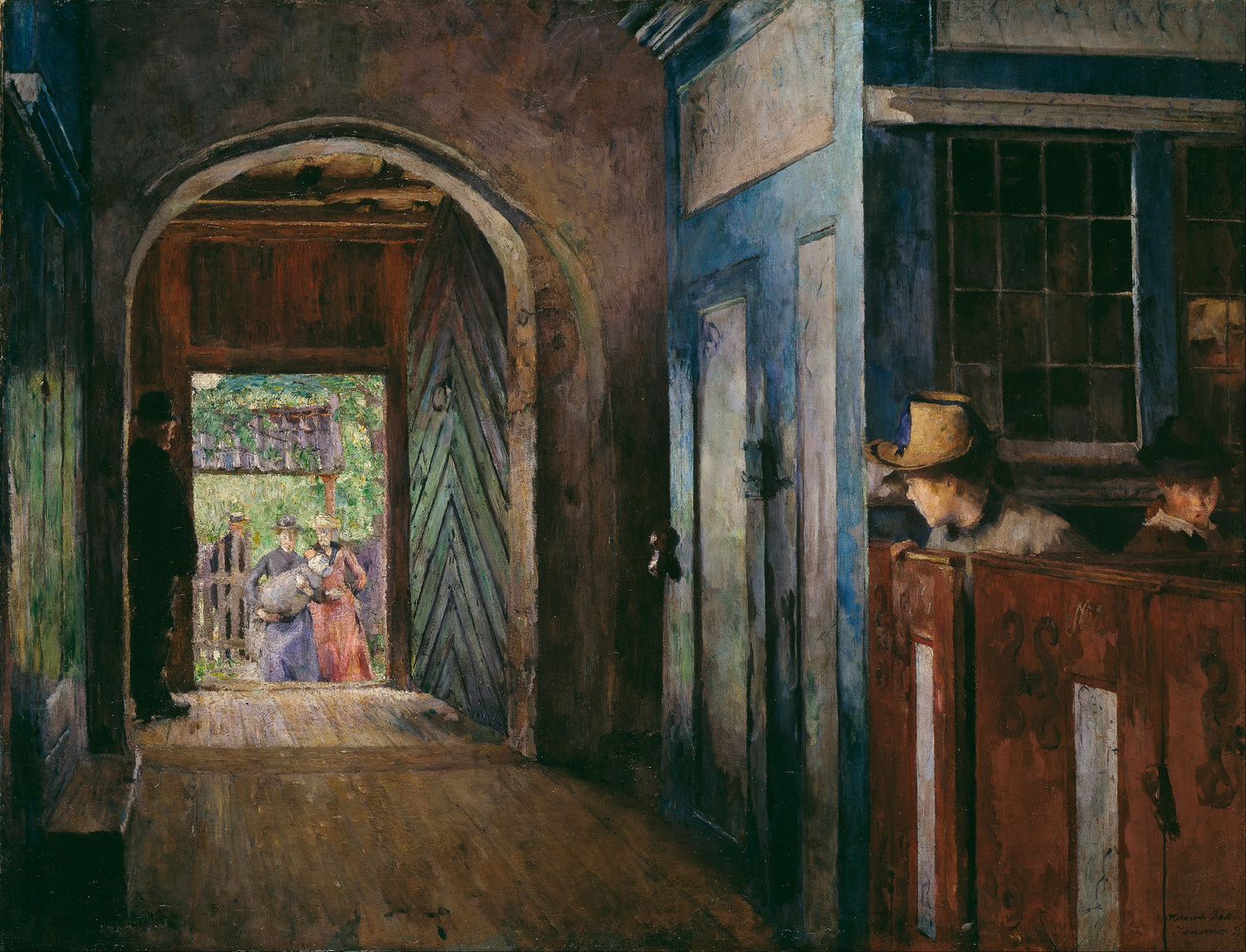 Harriet_Backer_-_Christening_in_Tanum_Church - Oil Painting Haven